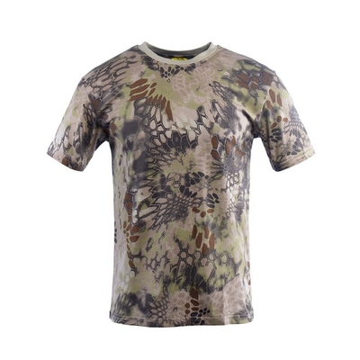 China Xinxin Manufacturer Camouflage Round Neck Pure Cotton Short Sleeves Tactical Training T-shirt