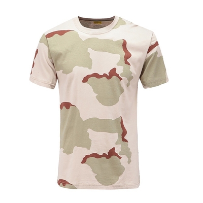 China Xinxin Manufacturer Camouflage Round Neck Pure Cotton Short Sleeves Tactical Training T-shirt