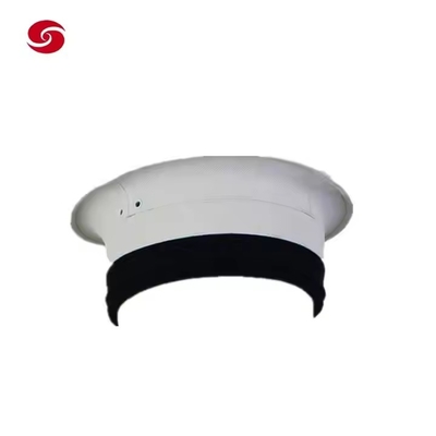 Customized Tactical Outdoor Gear with Polyester / Cotton Material White Officer Parade Hat