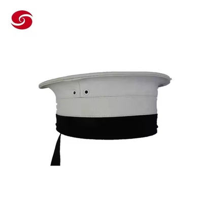 Customized Tactical Outdoor Gear with Polyester / Cotton Material White Officer Parade Hat