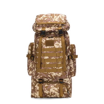 80L Large Capacity Waterproof Camouflage Hiking Backpack Leisure Tactical Backpack Outdoor Sports On Foot Travel Backpack