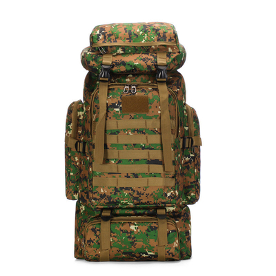 80L Large Capacity Waterproof Camouflage Hiking Backpack Leisure Tactical Backpack Outdoor Sports On Foot Travel Backpack