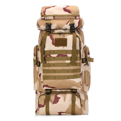 80L Large Capacity Waterproof Camouflage Hiking Backpack Leisure Tactical Backpack Outdoor Sports On Foot Travel Backpack