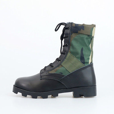 Durable Jungle Hiking Tactical Combat  Boots Canvas Shoes Rangers Panama Rubber