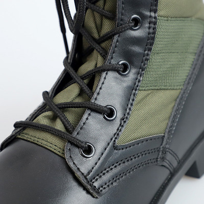 Durable Jungle Hiking Tactical Combat  Boots Canvas Shoes Rangers Panama Rubber