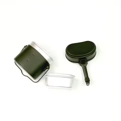 Tactical Canteen Olive Green Aluminum Kettle 3 Piece Lunch Box Tactical Outdoor Gear