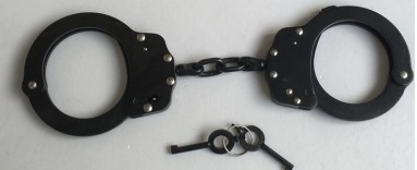 Self Defense Anti Riot Police Equipment Carbon Steel NIJ Real Police Handcuffs