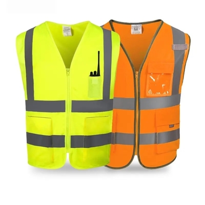 High Visibility Jacket Workwear Reflective Security Vest With Reflector for Road  Workplace Safety