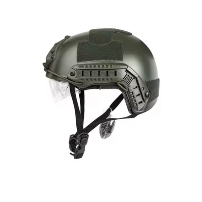 Durable Black Tactical Protective Helmet With GLASS For Tactical Training