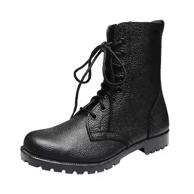 Customized Uniform Tactical Footwear Black Color Leather Boots with Geinuen Leather Training Shoes Black Boots