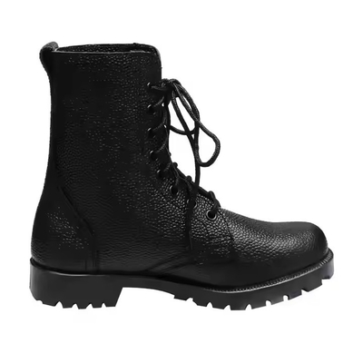 Customized Uniform Tactical Footwear Black Color Leather Boots with Geinuen Leather Training Shoes Black Boots