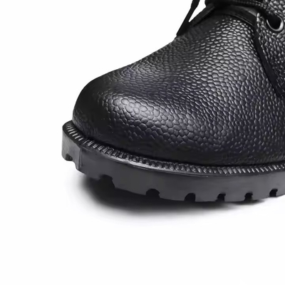 Customized Uniform Tactical Footwear Black Color Leather Boots with Geinuen Leather Training Shoes Black Boots