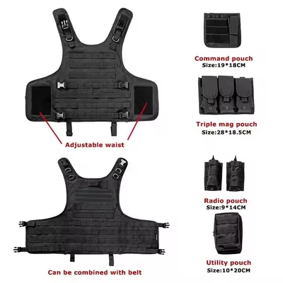 Adjustable Camouflage Plate Carrier Molle Tactical Vest For Hunting