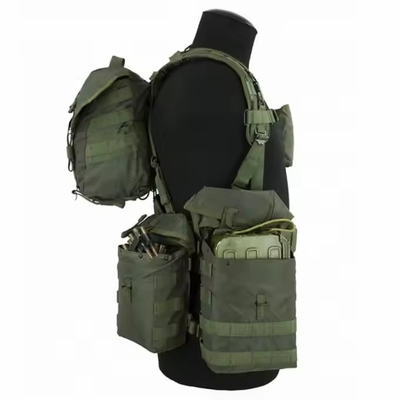 Customized Harness Green Color Tactical Vest Heavy Duty Chest Rig
