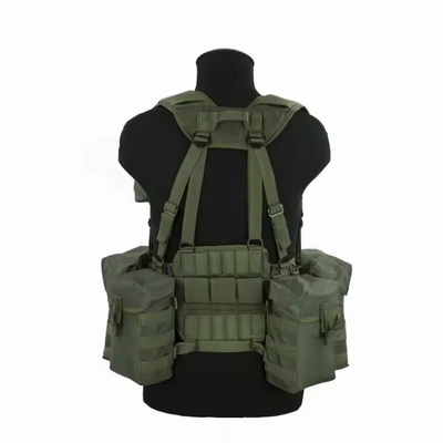Customized Harness Green Color Tactical Vest Heavy Duty Chest Rig