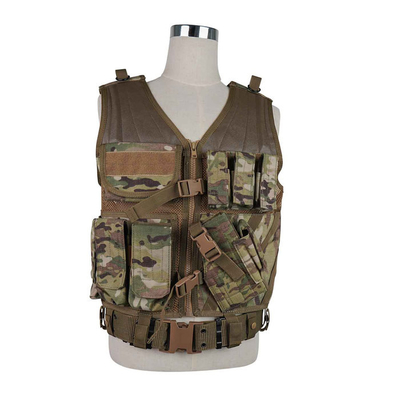 2.5kg Olive Drab Military Combat Vest with Adjustable Waist and Detachable Shoulders