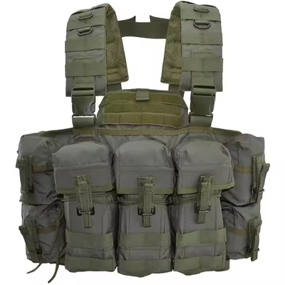 Green Nylon Material Tactical Chest Rig With Magazine Pouch For Tactical Training And Outdoor Activities