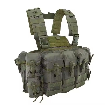 Green Nylon Material Tactical Chest Rig With Magazine Pouch For Tactical Training And Outdoor Activities