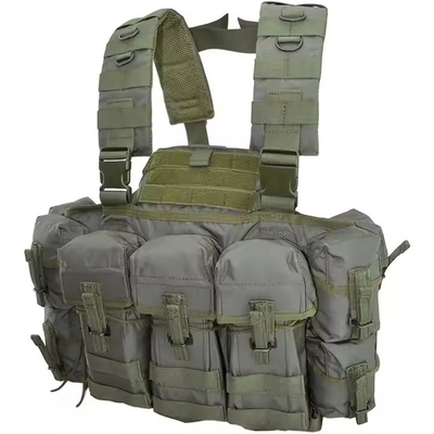 Green Nylon Material Tactical Chest Rig With Magazine Pouch For Tactical Training And Outdoor Activities