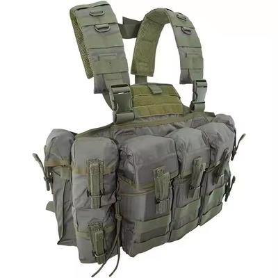 Green Nylon Material Tactical Chest Rig With Magazine Pouch For Tactical Training And Outdoor Activities
