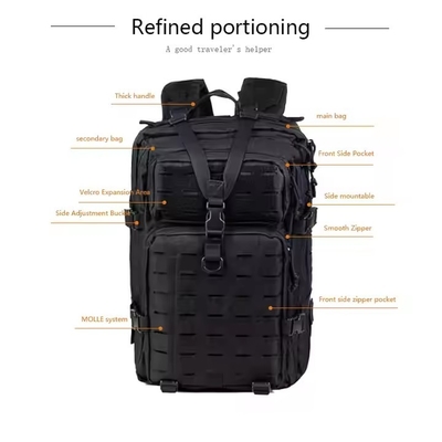 Multifunctional Large-Capacity Outdoor Men's Hiking Mountaineering Sports Travel Camping Rucksack Tactical Assault Backpack