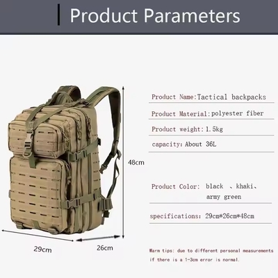 Multifunctional Large-Capacity Outdoor Men's Hiking Mountaineering Sports Travel Camping Rucksack Tactical Assault Backpack