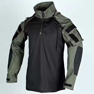 Camouflage Tactical Protective Suit With Hood Breathable Training Frog Shirt And Pants