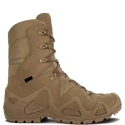 Factory Wholesale High-Top Brown Leather Outdoor Sports Survival Desert Safety Tactical Combat Boots