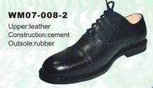Non Slip Cow Leather Black Military Shoes Double-Layer Midsole