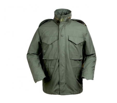Woven Texture Windproof Military Jacket Olive Green Army Jacket 220g-270g
